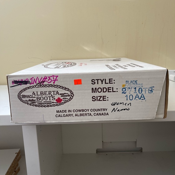 NWT Alberta Boot Black Cowhide Leather Cowboy Western Boots Women Size 10 US - Picture 8 of 8